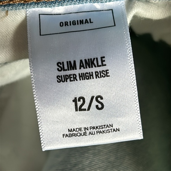 NWT Express slim ankle super high rise jeans size 12 SHORT - Picture 4 of 5